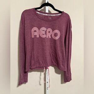 Aeropostale Sport Heathered Purple Top XL